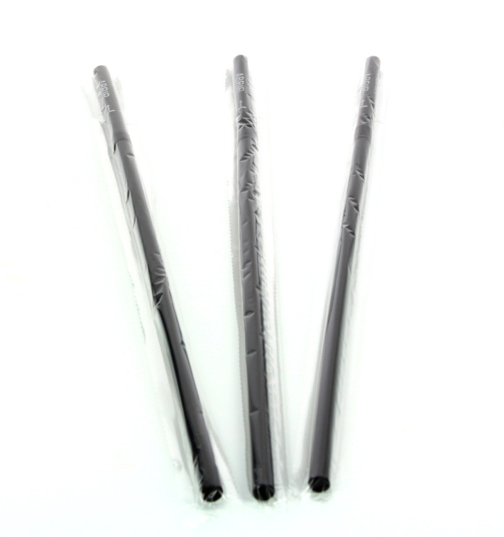 Pailles Flexibles Noires Emballées Individuellement Ø5mm 23cm Pailles Flexibles Noires Emballées Individuellement Ø5mm 23cm