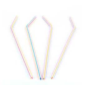Pailles Flexibles  Ø 5 mm 23 cm 