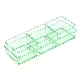 Récipient pour sauces Vert Transp.4,2x4,2cm (24 Utés)