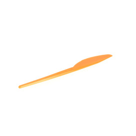 Couteau Plastique Orange de 165mm (15 Unités)