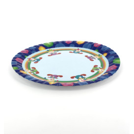 Assiette carton Clown 23cm (8 Unités)
