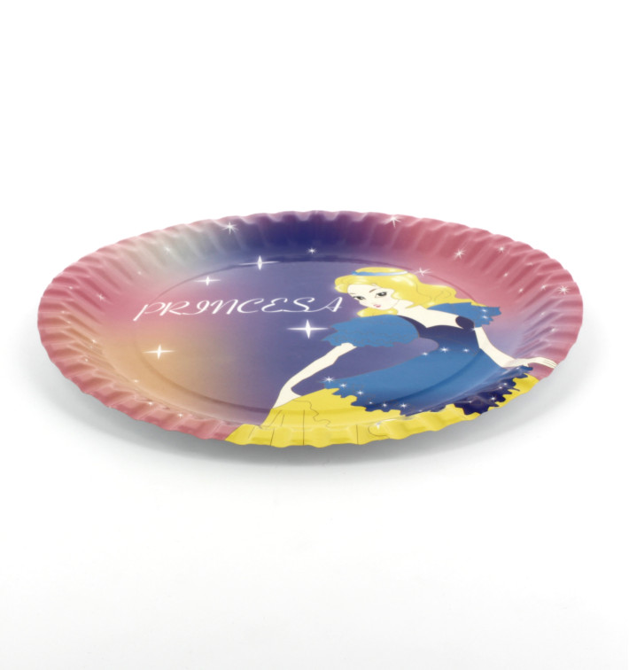 Assiette carton Princesse 18cm (504 Unités) Assiette carton Princesse 18cm (504 Unités)