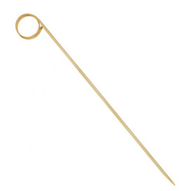 Pique en Bambou Décoré Spirale 200mm (100 Unités)