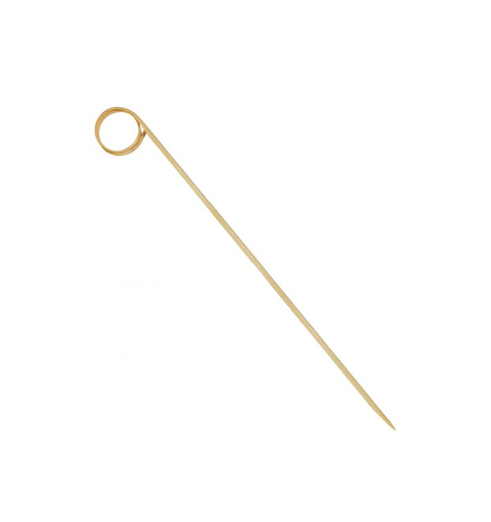Pique en Bambou Décoré Spirale 200mm (100 Unités) Pique en Bambou Décoré Spirale 200mm (100 Unités)