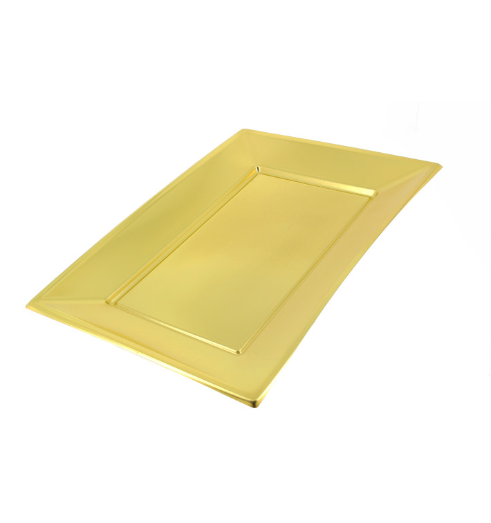 Plateau Plastique Doré rectang. 330x 230mm Plateau Plastique Doré rectang. 330x 230mm