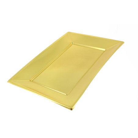 Plateau Plastique Doré rectang. 330x 230mm (12 Utés) 
