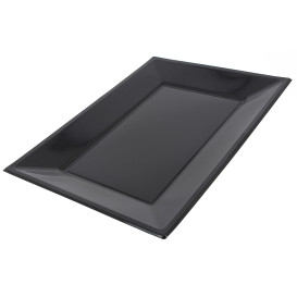 Plateau Plastique Noir rectang. 330x 225mm 