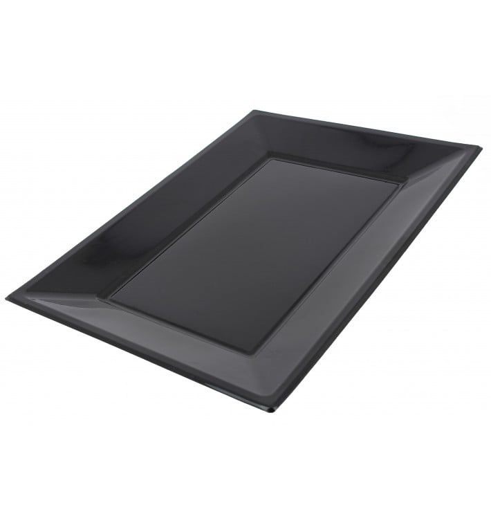 Plateau Plastique Noir rectang. 330x 225mm 