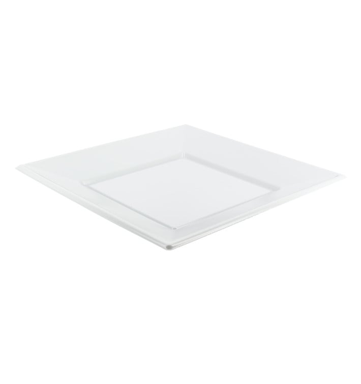 Assiette Plastique Carrée Plate Blanche 170mm Assiette Plastique Carrée Plate Blanche 170mm