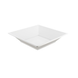 Assiette Plastique Carrée Creuse Blanche 170mm 