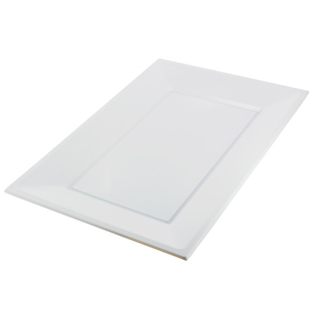 Plateau Plastique Blanc Rectang. 330x 225mm (180 Unités)