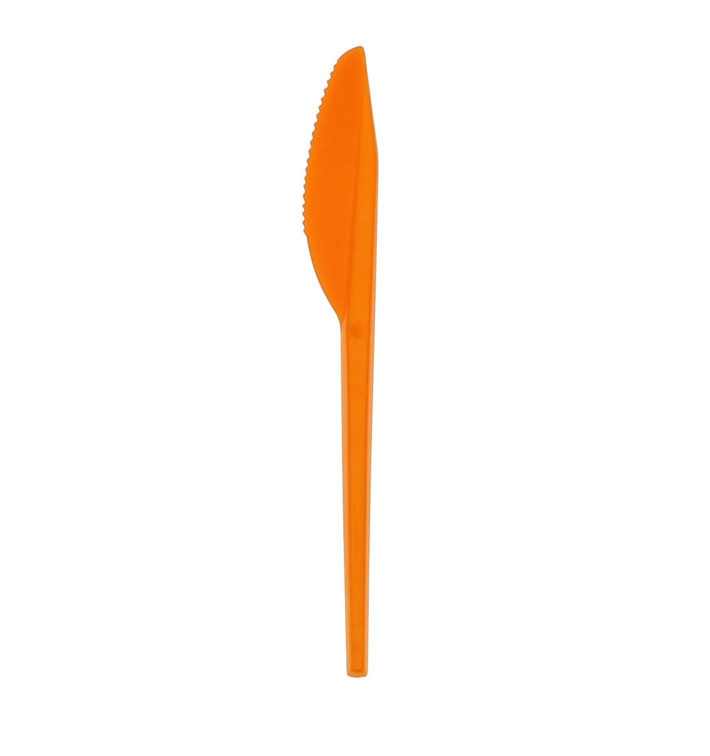 Couteau Plastique Orange de 165mm Couteau Plastique Orange de 165mm