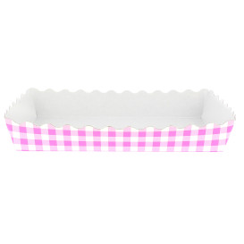 Plateau Rose pour Pâtisserie 18,2x12,2x3cm