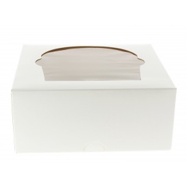Boîte pour 4 Cupcakes Blanc avec insert (20 Unités)