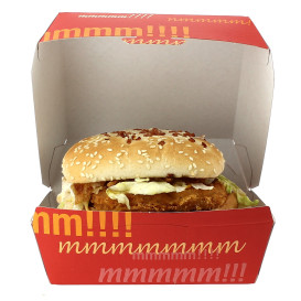 Boîte à Hamburger Carton  XXL 14,5x14,5x8 cm 