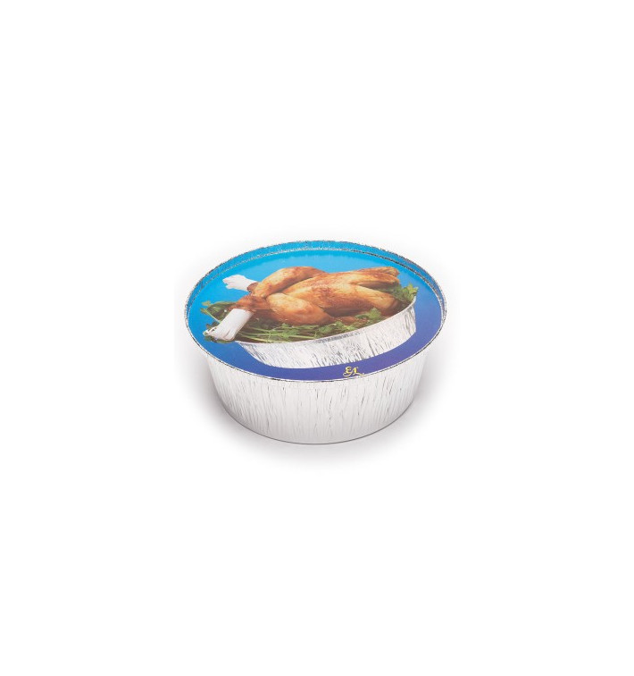 Couvercle Carton Récipient Rond 1900ml poulet (125 Unités) Couvercle Carton Récipient Rond 1900ml poulet (125 Unités)