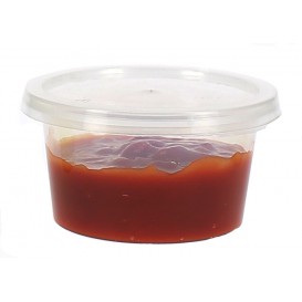 Pot à Sauce Plastique PP avec Couvercle 120ml (1000 Utés)