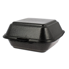 Boîte à HAMBURGER Grand FOAM Noir (500 Unités)
