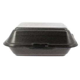 Boîte en FOAM LunchBOX Noir 185x155x70mm (125 Unités)