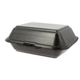 Boîte en FOAM LunchBOX Noir 185x155x70mm (500 Unités)