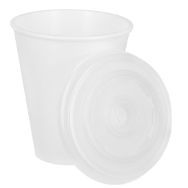 Gobelet Foam 7 Oz/200ml Blanc+ Couvercle 