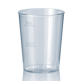 Verre Plastique Dur Transparent PS 40ml 