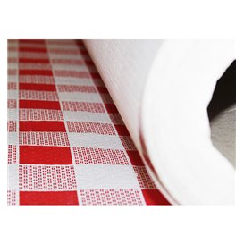 Nappe en papier en Rouleau Carré rouge 1x100m 40g (1 Unité)