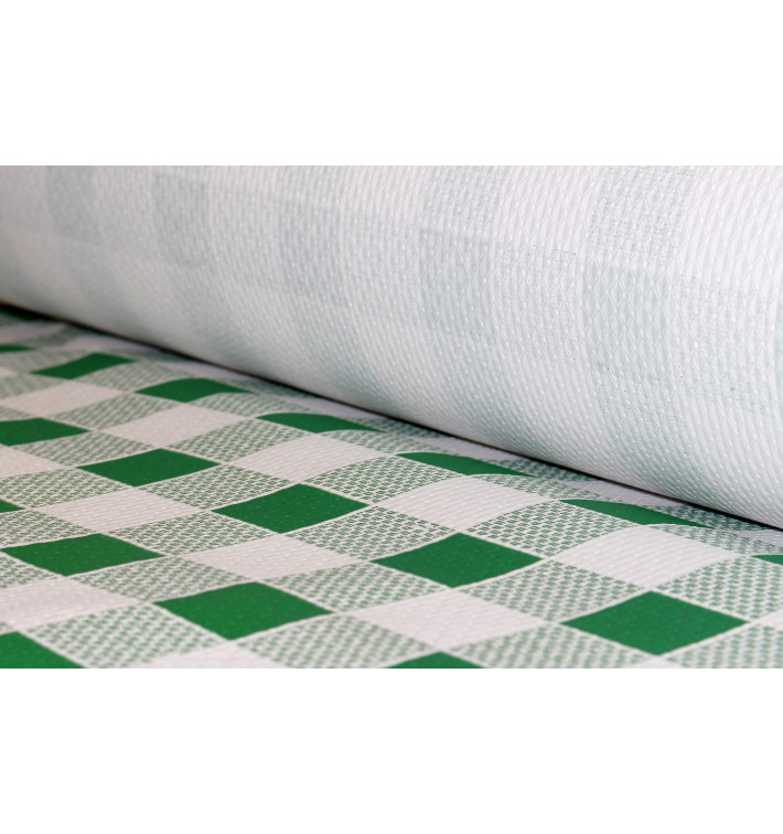 Nappe en papier en Rouleau Carré vert 1x100m 40g (1 Unité) Nappe en papier en Rouleau Carré vert 1x100m 40g (1 Unité)