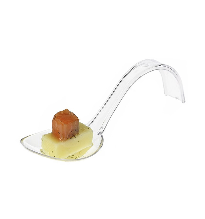 Cuillère Dégustation Anse Courbe Transp. 130mm Cuillère Dégustation Anse Courbe Transp. 130mm