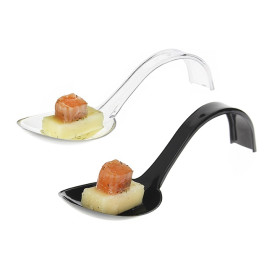 Cuillère Dégustation Anse Courbe Transp. 130mm (50 Utés)
