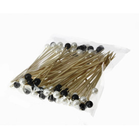 Pique en Bambou Décoré Perle 90mm (10000 Unités)