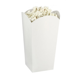Etuis à Pop-Corn Petit  Blanc 45 gr 6,5x8,5x15cm (700 Unités)