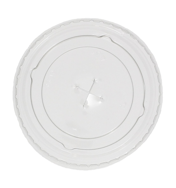 Couvercle Plat avec Croix PET Cristal Ø7,3cm Couvercle Plat avec Croix PET Cristal Ø7,3cm