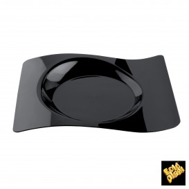 Assiette plastique "Forma" Noir 28x23 cm (12 Utés)
