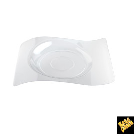 Assiette plastique "Forma" Transparent 22x18 cm (12 Utés)
