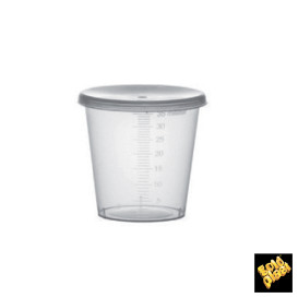 Couvercle Gobelet Gradué PP Transp. 35ml Ø4,5 cm (2000 Utés)