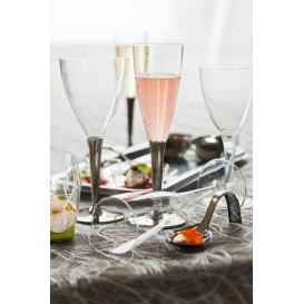 Flûte à Champagne Pied Argenté 100ml (10 Unités)