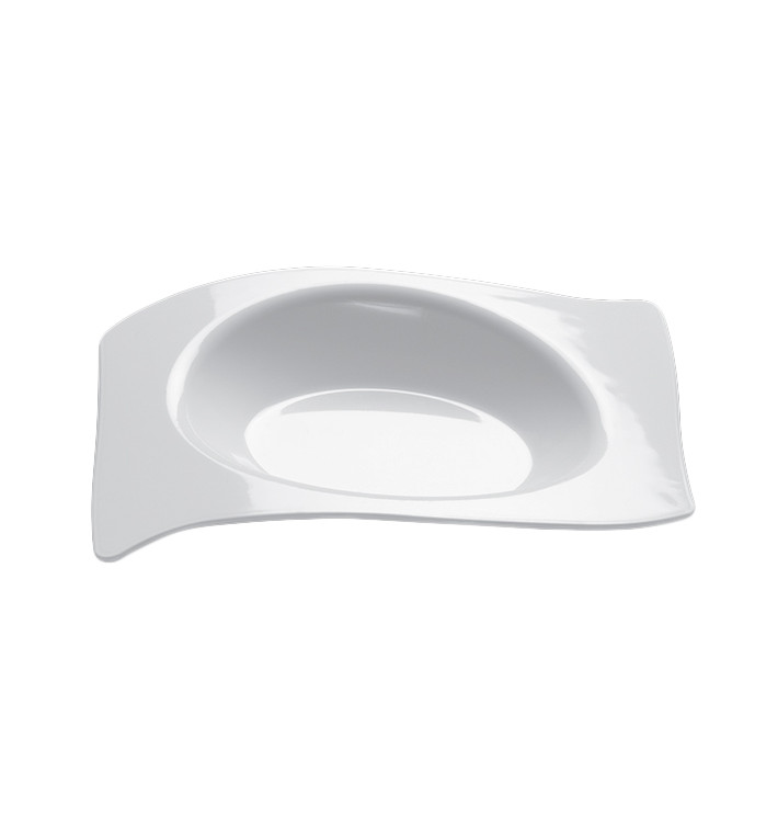 Assiette Dégustation Flat Blanc 8x6,6 cm (50 Utés)