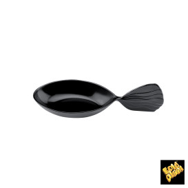 Cuillère Dégustation Single-Dose Fish Noir 120 mm (30 Utés)