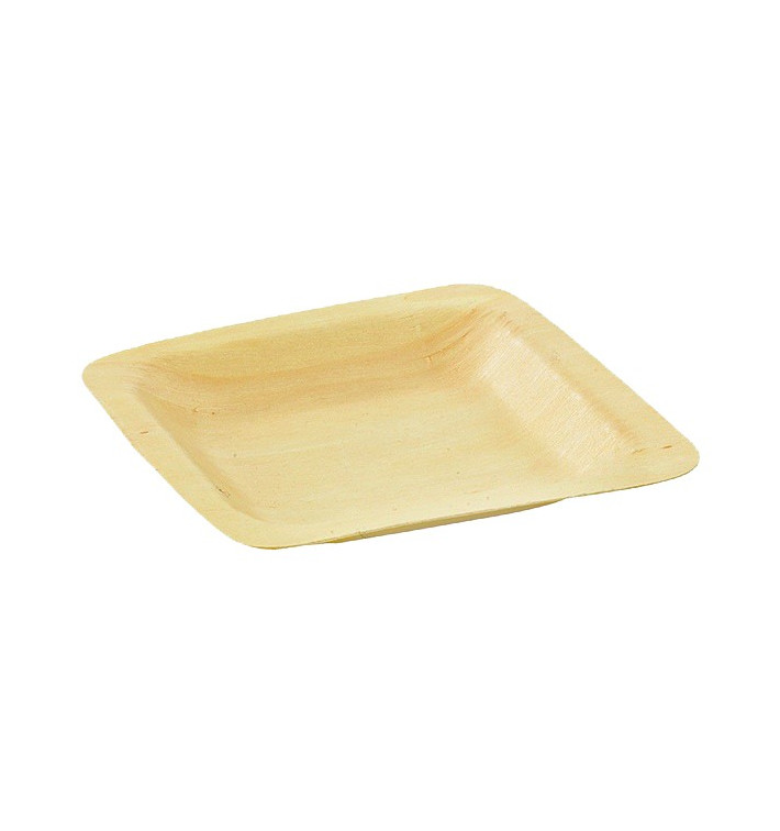 Assiette en Bois carrée 11,5x11,5x1,2cm Assiette en Bois carrée 11,5x11,5x1,2cm