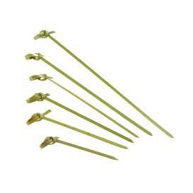 Pique en Bambou Boucle Vert Naturel 180mm (200 Unités)