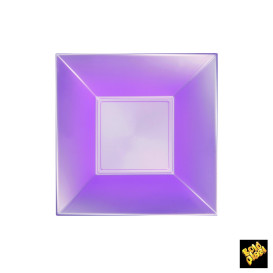 Assiette Plastique Réutilisable Creuse Violet Pearl PP 180mm (300 Utés)