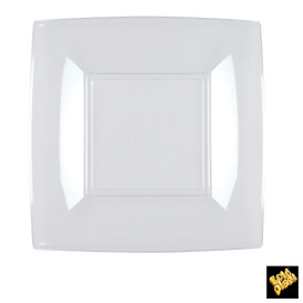 Assiette Plastique Réutilisable Plate Transp. PS 180mm (300 Utés)