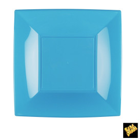 Assiette Plastique Réutilisable Plate Turquoise PP 230mm (300 Utés)