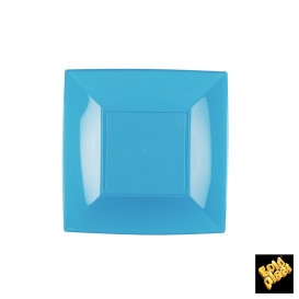 Assiette Plastique Réutilisable Plate Turquoise PP 180mm (300 Utés)
