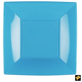 Assiette Plastique Réutilisable Plate Turquoise PP 290mm (12 Utés)