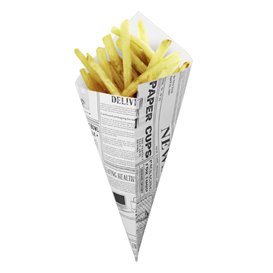 Cornet en Papier Ingraissable 240mm 100g (250 Unités)