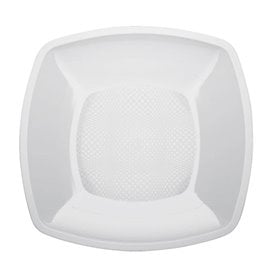 Assiette Plastique Réutilisable Plate Blanc PP 230mm (25 Utés)