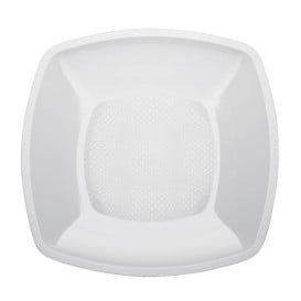 Assiette Plastique Réutilisable Plate Blanc PP 230mm (25 Utés)