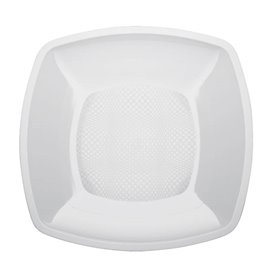 Assiette Plastique Réutilisable Plate Blanc PP 230mm (300 Utés)